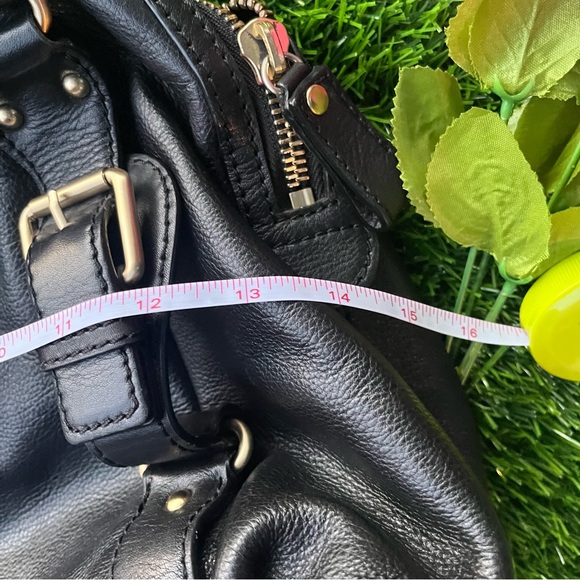 MICHAEL KORS BLACK LEATHER SATCHEL HANDBAG PURSE - Picture 11 of 14